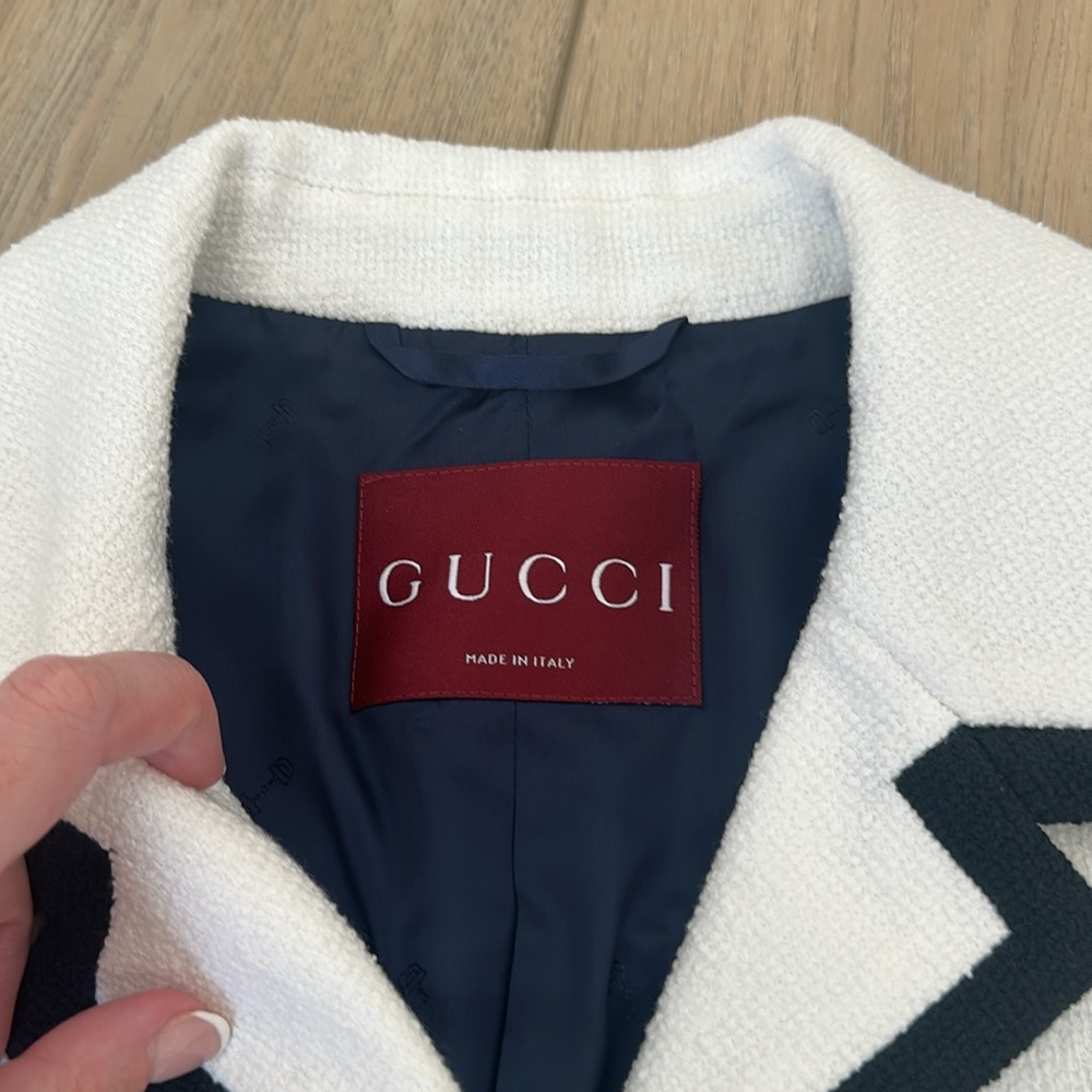 Gucci COTTON TWEED JACKET OFF WHITE - Picture 5 of 5